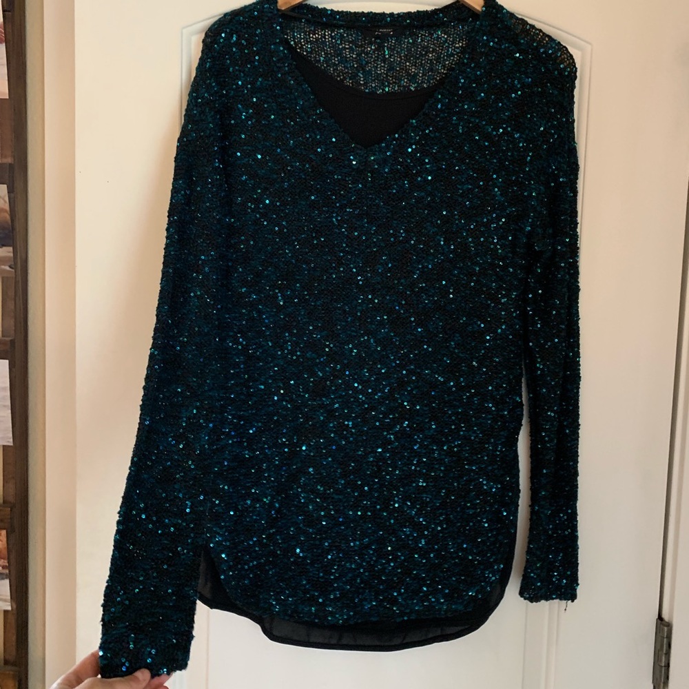 Jade Sequin Tunic Sweater
